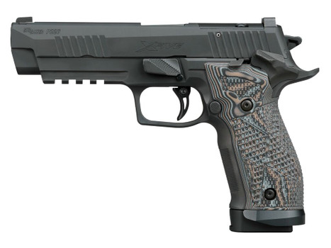 Sig Sauer 226X59XTMSAORXSL P226 XFive Extreme Full Size 9mm Luger 20+1 5" Bull Barrel, Black Nitron Stainless Steel Optic Ready/Serrated Slide & Frame w/Beavertail & Picatinny Rail, Custom Hogue G10 P