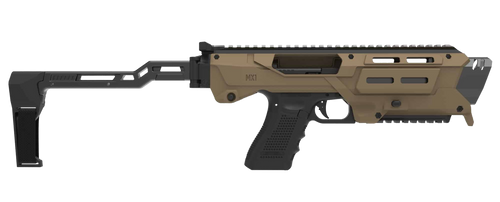 Meta Tactical Llc MX1-PS-TN MX-1 Conversion Kit Compatible w/Glock, Tan Aluminum Frame w/M-LOK & Picatinny Rail, Black Polymer Folding Stabilizer                                                       