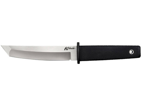Cold Steel CS17T Kobun 5.50" Fixed Tanto Plain AUS-8A SS Blade/Black Deep Checkered Kray-Ex Handle Includes Belt Clip/Sheath