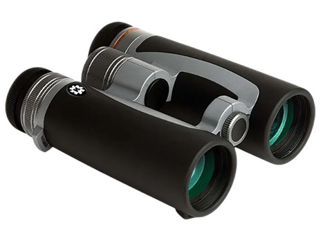 Konus 2349 Prince 10x42mm Bak-4 Prism, Center Focus, Black/Silver Aluminum w/Rubber Armor