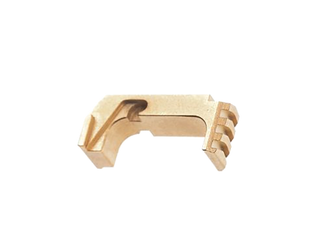Tyrant CNC TD43X48ESTEELGOLD  Extended Magazine Release Glock 43x/48 Gold Aluminum/Steel                                                                                                                