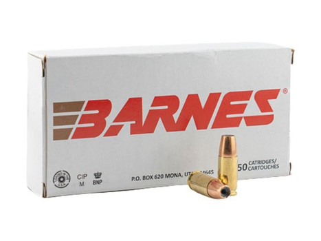 Barnes Bullets 32528 9mmLuger 115gr Semi Jacketed Hollow Point 20 Per Box/10 Case