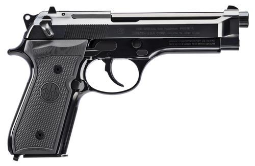Beretta USA J92SB15 92SB Repro 50th Anniversary 9mm Luger 15+1 4.90" Blued Barrel, Polished Blued Engraved/Serrated Slide, Polished Anodized Aluminum Frame w/Beavertail, Black G10 Grip                