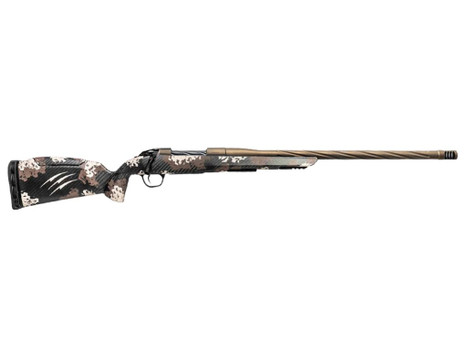 Fierce Firearms Twisted Rage LR Full Size 7mm PRC 3+1 22" Smoked Bronze Cerakote Match Grade/Spiral Threaded Stainless Steel Barrel, Drilled & Tapped Receiver, Desert Shadow Camo Push Button Adj Comb