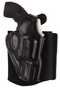 Galco AG600RB Ankle Glove  Fits Ankles up to 13" Black Leather Hook & Loop Compatible w/ Sig P365/P365 SAS/Glock 42 Right Hand                                                                          