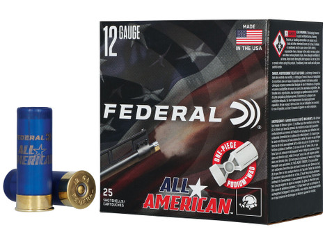 Federal FAA12HC75 All-American 12Gauge 2.75" 1 1/8oz 7.5Shot 25 Per Box/10 Case
