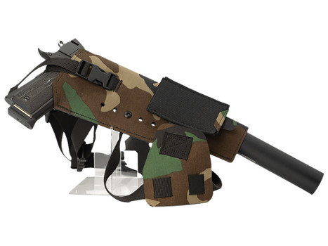 Cole-tac VWX111 Varmint Wrangler XL Pistol Holder Chest M81 Woodland Right Hand