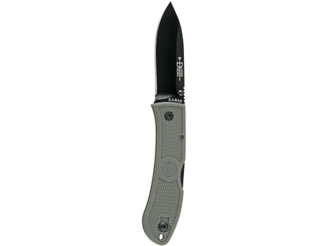 Ka-Bar 4062FG Dozier Hunter 3" Folding Drop Point Plain Japanese AUS-8A SS Blade Zytel Foliage Green Handle
