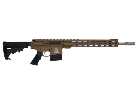 Great Lakes Firearms GL10308SSBRZ GLFA 308 Win 10+1 18" Stainless Threaded Barrel, Bronze Cerakote Picatinny Rail Aluminum Receiver, 6 Position Mil-Spec Black Synthetic Stock, Mil-spec Polymer Grip