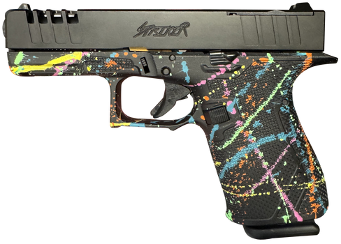 Great Lakes Firearms GL19SBLK Striker  9mm 15+1 4" Front/Rear Serrations Cerakote Splatter Black                                                                                                        