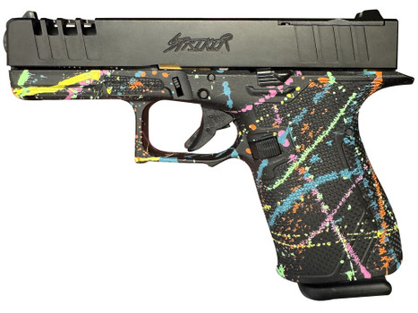 Great Lakes Firearms GL19SBLK Striker 9mm 15+1 4" Front/Rear Serrations Cerakote Splatter Black