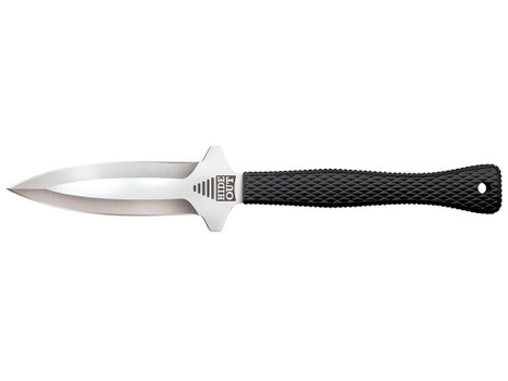Cold Steel CS49NDE Hide Out 3" Fixed Plain Satin Polished Japanese AUS-8A SS Blade/ Black Contoured & Checkered Kray-Ex Handle