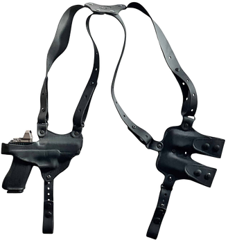 1791 Gunleather NSS2.4SBLHR  Optic Ready Shoulder Horizontal Black Fits Sig P320 Right Hand                                                                                                             