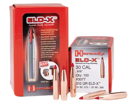 Hornady 2635 ELD-X 6.5mm .264 143 gr Extremely Low Drag eXpanding 100 Per Box/ 15 Case