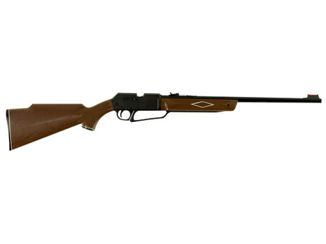 Daisy 990880603 Powerline Youth Pump Pneumatic 177 50rd Shot Black Black Receiver Hardwood w/Checkering & Woodgrain Molded Stock