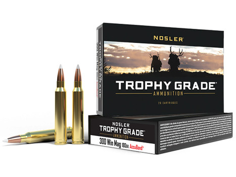 Nosler 60059 Trophy Grade 300WinMag 180gr Nosler AccuBond 20 Per Box/10 Case