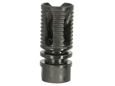 Lead & Steel Llc LSSAWFH12X28 Saw Style Flash Suppressor 1/2"-28 tpi Black 4140 Steel Closed Tine