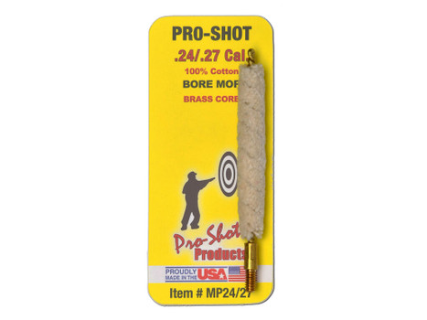 Pro-Shot MP2427 Bore Mop .24 - .27 Cal Rifle #8-32 Thread Brass Core