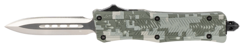 CobraTec Knives SADCCTK1SDAGNS CTK-1  Small 2.75" OTF Dagger Plain D2 Steel Blade/Winter Digi Camo Aluminum Handle Features Glass Breaker Includes Pocket Clip                                          