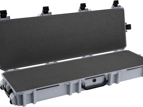 Pelican VCV8000000GRY Vault Double Rifle Case 53" Gray Polyethylene Foam Weather Resistant