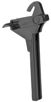 HKS 451 Single Stack Mag Loader Adjustable Style made of Plastic with Black Finish for Multi-Caliber Pistols                                                                                            