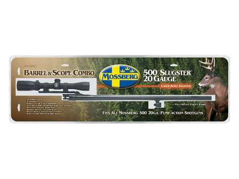 Mossberg 92010 OEM 20 Gauge 24" Slug Barrel w/Cantilever Mount, Fully-Rifled Bore & Blued Finish, For Use w/Mossberg 500 & Maverick 88 6-Shot Models, Includes 3-9x40mm Scope