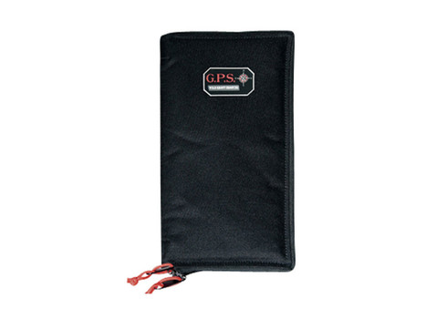GPS Bags GPS865PS Pistol Sleeve Medium Black Nylon with Locking Zippers & Thin Design Holds 1 Handgun