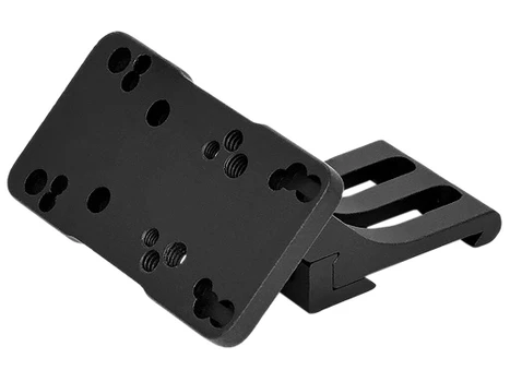 Warne 6110ML Red Dot Riser 45 Degree Offset Reflex Black Anodized Aluminum Fits Doctor/Sig Romeo3/Vortex Viper/Holosun, Left Hand