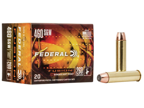 Federal F460FS1 Fusion Handgun 460S&W Mag 260gr Fusion Soft Point 20 Per Box/10 Case