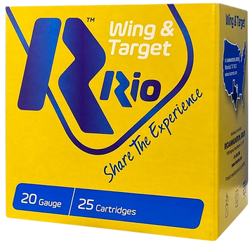 Rio Ammunition WT208 Wing & Target  20Gauge 2.75" 7/8oz 8Shot 25 Per Box/10 Case                                                                                                                        