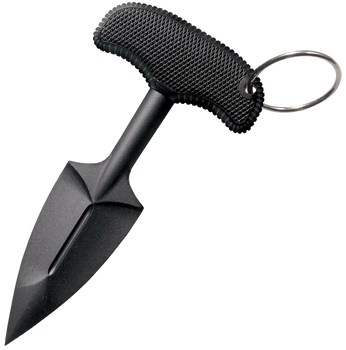 Cold Steel 92FPB FGX Push Blade II 2.25" Fixed Plain Black Griv-Ex Blade/Black Kray-Ex Handle                                                                                                           