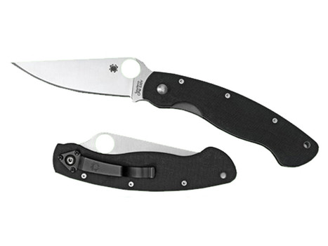 Spyderco C36GPE Military 4" Folding Modified Clip Point Plain CPM S30V Stainless Steel Blade/G10 Black Handle
