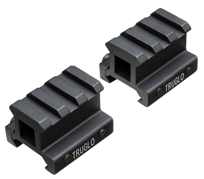 TruGlo TG8982B Picatinny Riser Mount  Matte Black Anodized                                                                                                                                              
