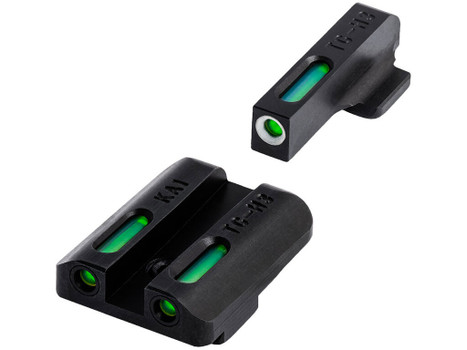 TruGlo TG13KA1A TFX Black | Green Tritium & Fiber Optic White Outline Front Sight Green Tritium & Fiber Optic Rear Sight Kahr Arms