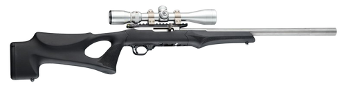 Hogue 22070 OverMolded Rifle Stock Fixed Thumbhole Black OverMolded Rubber Black Synthetic for Ruger 10/22 with .920 Diameter Barrel                                                                    