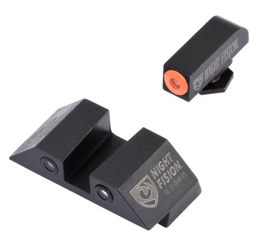 Night Fision GLK003003OGZ Tritium Night Sights For Glock  Green Tritium Orange Outline Front Sight- Green Tritium Black Outline Rear Sight Glock 42/43/43X                                              