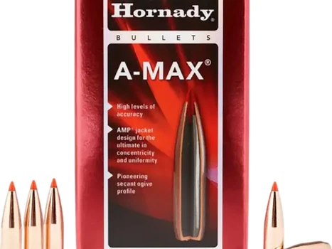 Hornady 30502 A-MAX 30 Cal .308 168 gr A Max 100 Per Box/ 15 Case