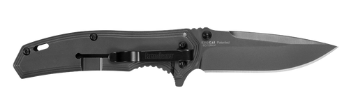 Kershaw 8310 Fringe  3" Folding Drop Point Plain Gray TiN 8Cr13MoV SS Blade Black/Gray Carbon Fiber/SS Handle Includes Pocket Clip                                                                      