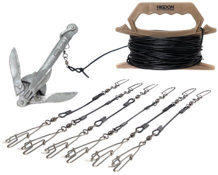 Higdon Outdoors 30340 Battleship Jerk Rig PVC Coated Steel                                                                                                                                              