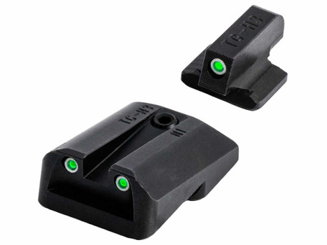 TruGlo TGTG231A1W Tritium Pro Black | Green Tritium White Outline Front Sight Green Tritium Rear Sight