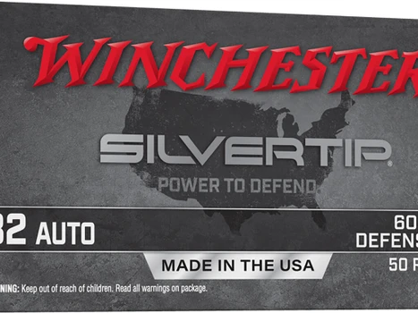 Winchester Ammo W32AST Silvertip 32ACP 60gr Jacketed Hollow Point 50 Per Box/10 Case