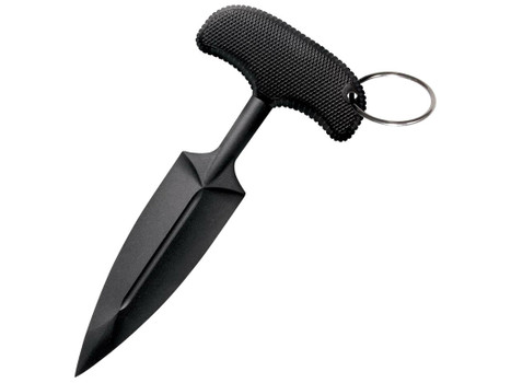 Cold Steel CS-92FPA FGX Push Blade I 3.50" Fixed Plain Black Textured Griv-Ex w/Overmold Kray-Ex Handle