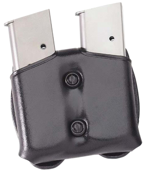 Galco CDM26B CDM Mag Carrier Double Black Leather Belt Loop Belts 1.50-1.75" Wide Compatible w/ Sig P220 Carry Ambidextrous Hand                                                                        