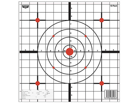 Birchwood Casey 37213 EZE-Scorer 12" Bullseye Paper Hanging Black/White 13 Per Pkg