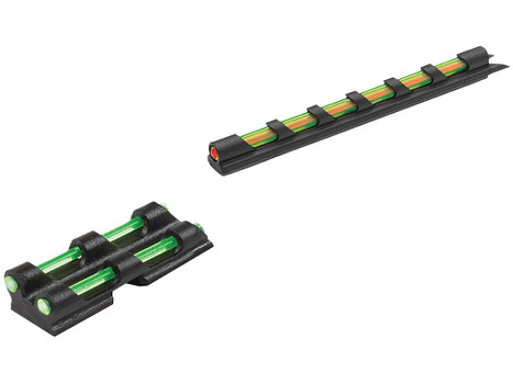 Truglo TG94D Gobble-Dot Universal Shotgun Green/Red Fiber Optic Green Fiber Optic Black