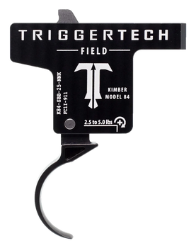 TriggerTech K84SBB25NNK Field  Single-Stage Curved Trigger with 2.50-5 lbs Draw Weight & Black PVD Finish for Kimber M84                                                                                