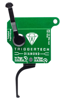 TriggerTech R70TGB02TNF Diamond  Two-Stage Flat Clean Trigger with 0.50-2.80 lbs Draw Weight & Green w/Black Parts Finish for Remington 700 Right                                                       