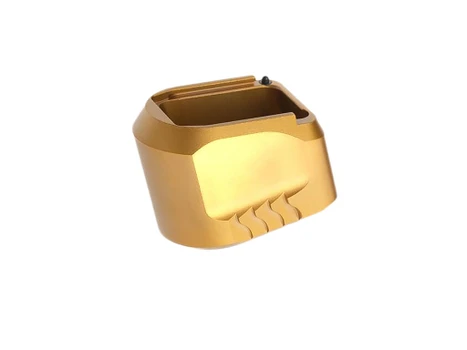 Tyrant CNC TDMPMAGEXFSGOLD Magazine Extension 9mm/40 S&W Fits S&W M&P Full-Size Black Aerospace Grade Aluminum