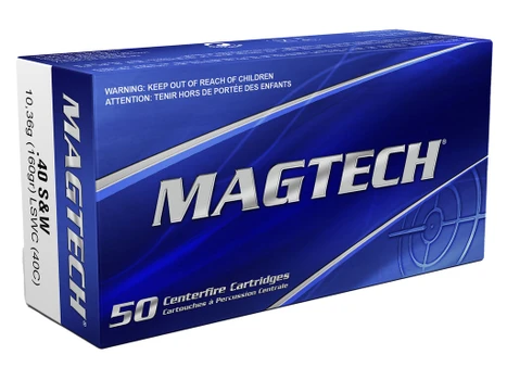 Magtech 40C Range/Training 40S&W 160gr Lead Semi Wadcutter 50 Per Box/20 Case