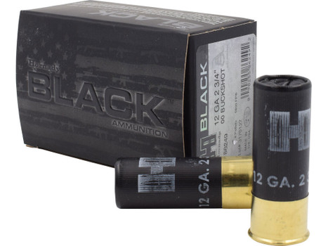 Hornady 86249 Black 12 Gauge 2.75" 00 Buck Shot 10 Per Box/ 10 Case